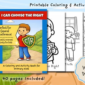 Allgemeine Konferenz Reverent Aktivität Buch für Kinder | CTR Malvorlagen | LDS druckbar