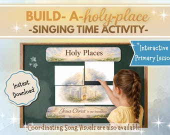 Build a Holy Place Singing Time Activity, LDS Primary Printable Game, Temple Home Heart Lesson