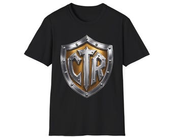 Silver and Gold CTR Shield, LDS Choose the Right Adult/Teen Graphic T-Shirt