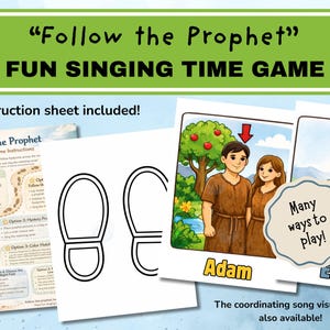 Jogo de Canto "Siga o Profeta" | Atividade Musical da Primária SUD para Imprimir
