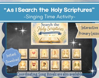 As I Search the Holy Scriptures Singing Time Activity – LDS Printable Primary Music Game