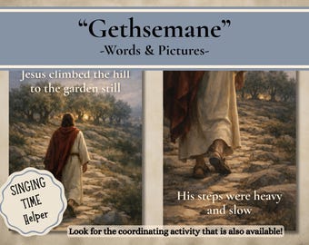 Gethsemane Singing Time Visuals | LDS Primary 26 Page Printable Pack | Jesus Christ Atonement Activity