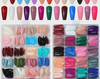 Professional Nail Art Box: set met nepnageltips in kleur