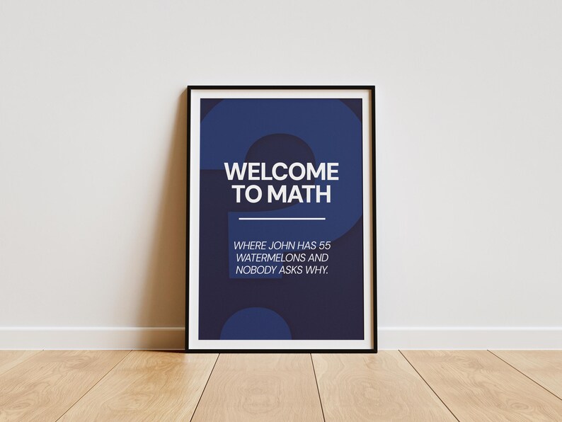 Welcome to Math Poster for Math Teachers to Decorate Classrooms, Class ...
