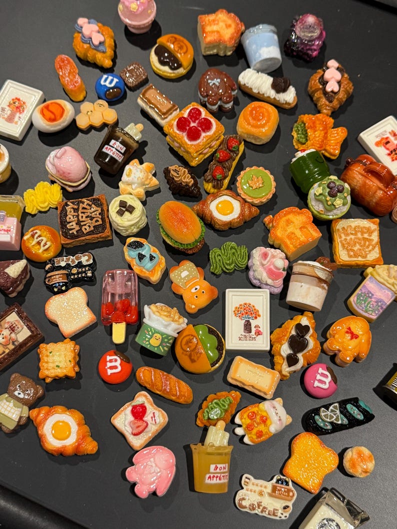 Mystery Box Mini Food Fridge Magnet (10pcs), Kawaii & Realistic Style, Fake Food Kitchen Décor, Blind Box Gift, Fun Gift for Friends image 4