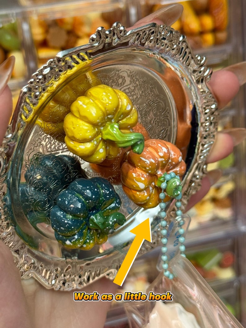 Magnet Chain Set Handmade Mini Pumpkin Fridge Magnets Set of 3, Fall Autumn Kitchen ...
