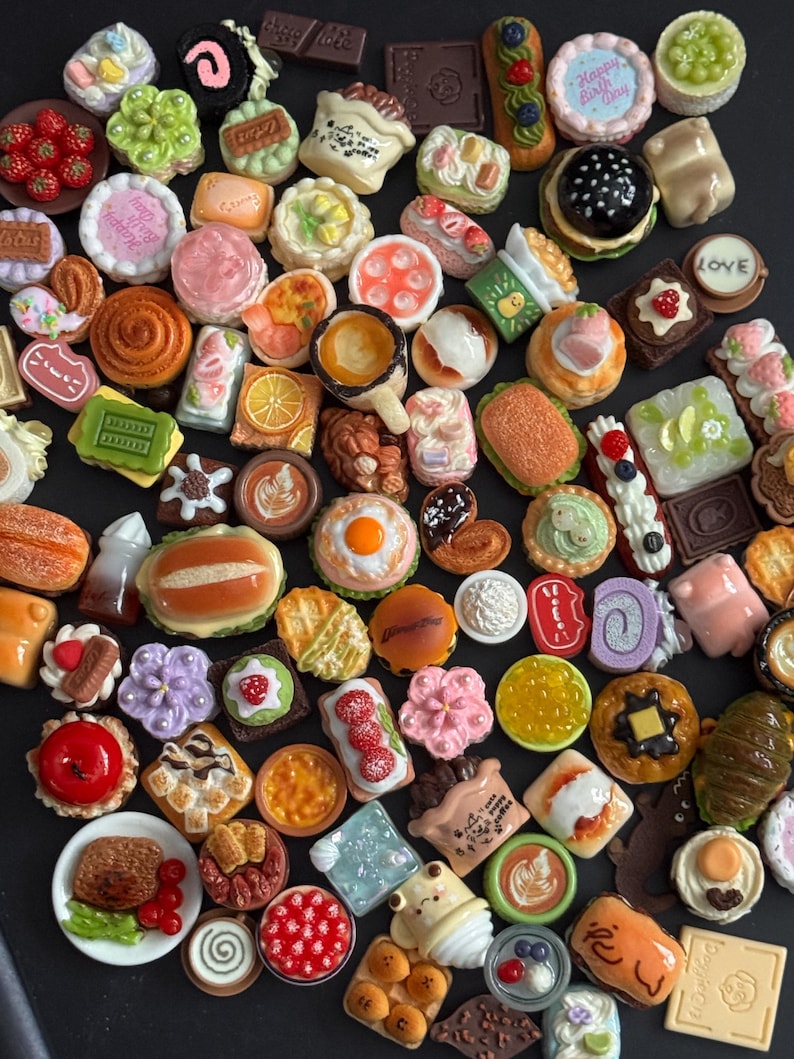 Mystery Box Mini Food Fridge Magnet (10pcs), Kawaii & Realistic Style, Fake Food Kitchen Décor, Blind Box Gift, Fun Gift for Friends image 3