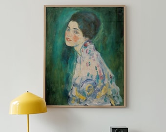 Physischer Druck Portrait einer Dame, Vintage Ölgemälde, Fine Art Poster, moderne expressionistische Wandkunst für Wohndekor