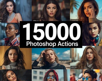 15000+ Photoshop Actions Mega Bundle | Professional Photo Editing, Retouching, Effects Filters for Photographers & Designers