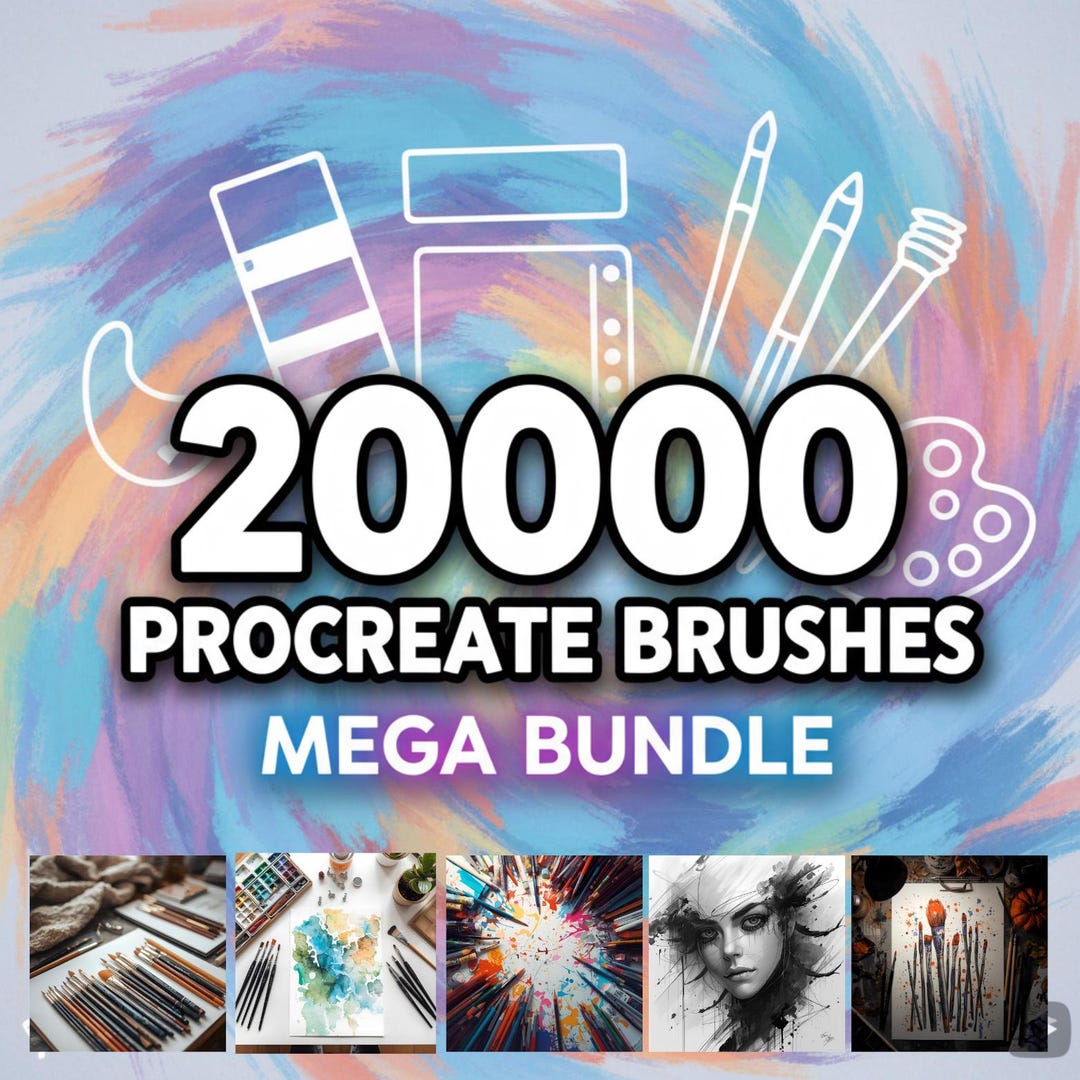 20000+ Procreate Brushes Mega Bundle | Ultimate Digital Art Brush Pack ...