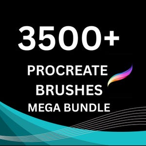 Megabundel met meer dan 3500 Procreate-penselen | Teken-, schilder-, kalligrafie- en tattoostempels | Digitale download