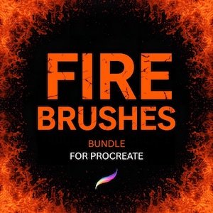 Fire Brushes Bundle for Procreate | Flames, Sparks, Smoke & Light Effects Brush Set for Digital Art