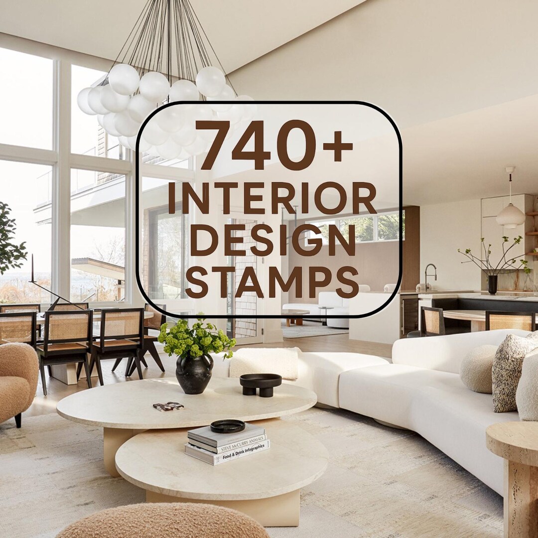 740+ Procreate Interior Design Stamps - Furniture, Lighting, Decor ...