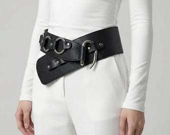 Stylish Gothic Style Women Belt - PU Leather Corset-Style Fashion Belt - Casual Wear Jeans Belts
