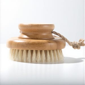 Bamboo Body Brush: Natural Sisal Bristles, Exfoliating Dry Brush
