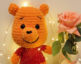 Winnie the Pooh Inspired Honey Bear Amigurumi Crochet Pattern - PDF Digital Download