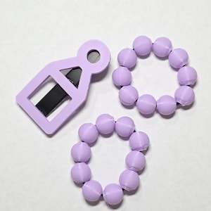 Purple Hair Clip Circle Triangle Square Red Light Green Light Doll
