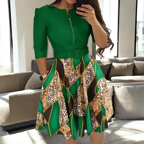 belted a line dress Belted Cotton Sleeveless A-Line Dress - STACIE FLINNER