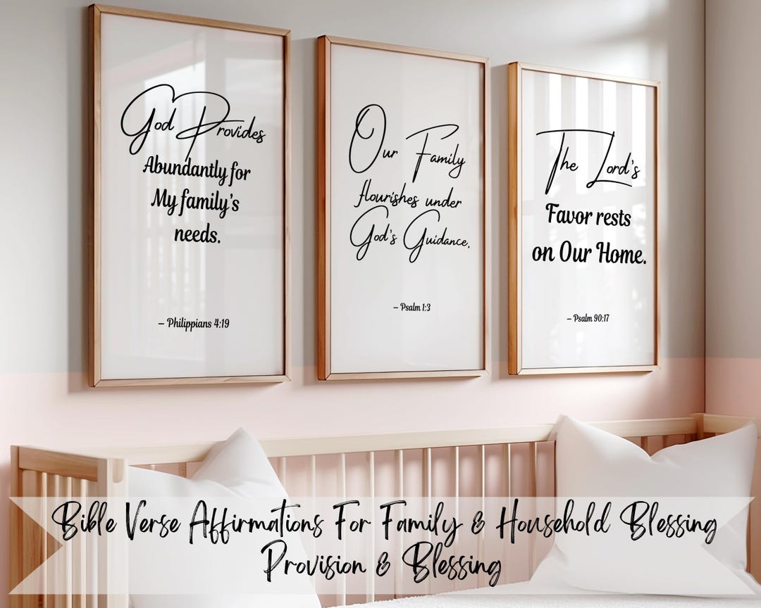Provision & Blessing Bible Affirmations Printable | Christian ...
