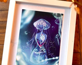 Ilustración artística - La Medusa: Guardiana del Tiempo y las Emociones