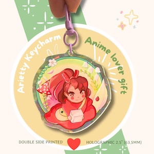 Tiny Nature Girl Acrylic Keychain, Cottagecore Bag Charm, Forest Fairy Aesthetic, Cute Gift