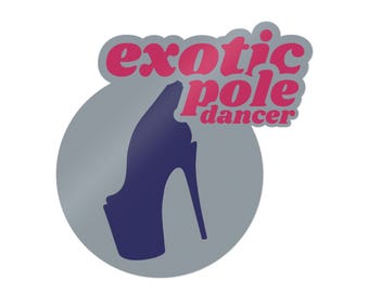 Exotic Pole Dancer Die-Cut Stickers, Dance Decals, Unique Gift for Dancers, Pole Studio Decor, Exot Pole Enthusiasts, Dance Accessories
