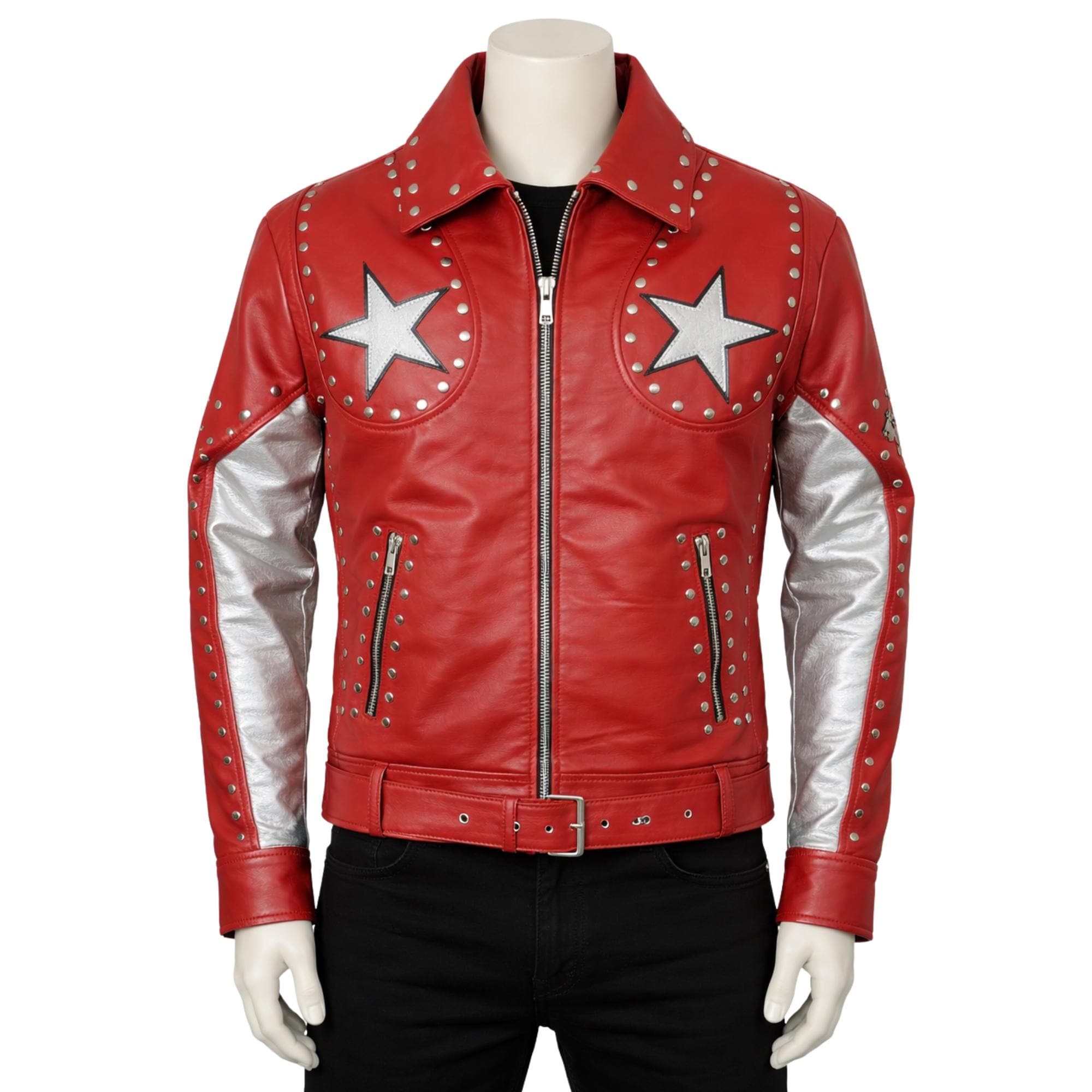 Handmade Conan Gray Red Biker Leather Jacket - Etsy Canada