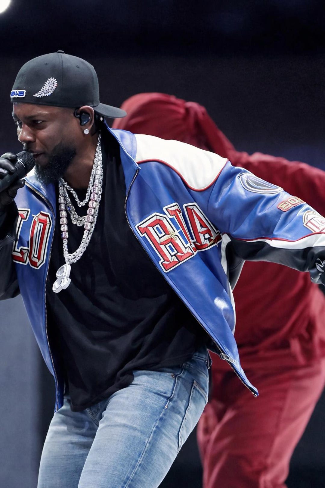 Handmade Kendrick Lamar Super Bowl Pglang Cosplay Leather Jacket