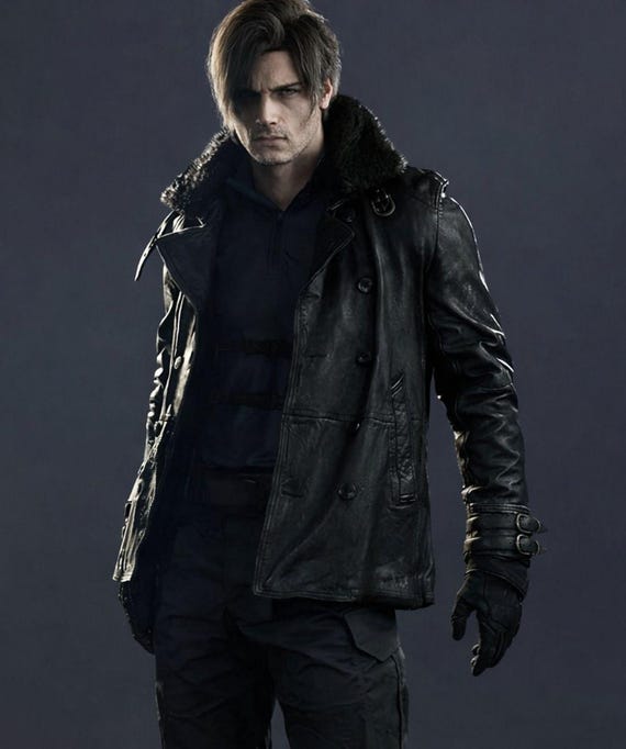 Handmade RE 9 Leon S Kennedy Resident Evil Requiem Black Leather
