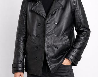 Handmade Leon Black Requiem Leather Jacket