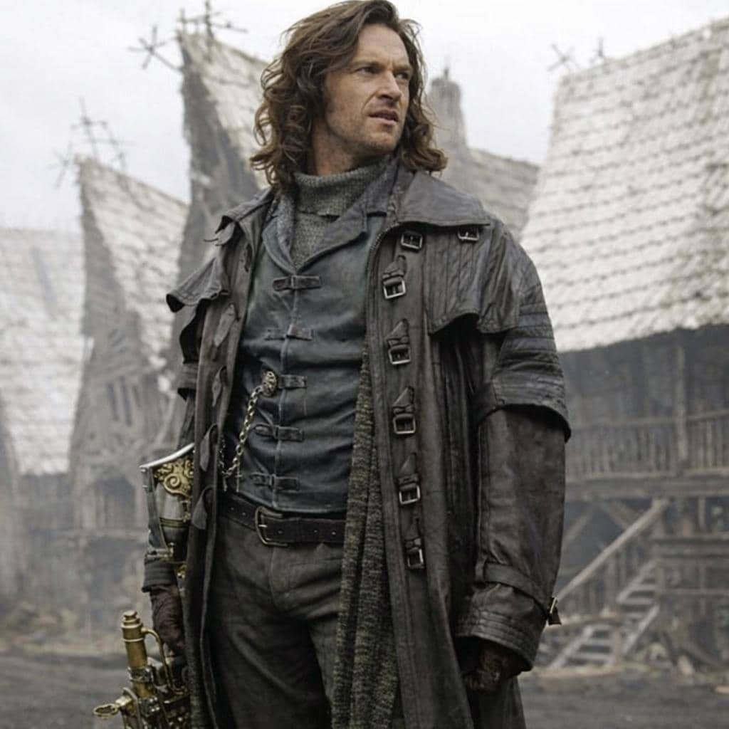 Handmade Steampunk Gothic Leather Trench Coat Jacket Hugh Jackman