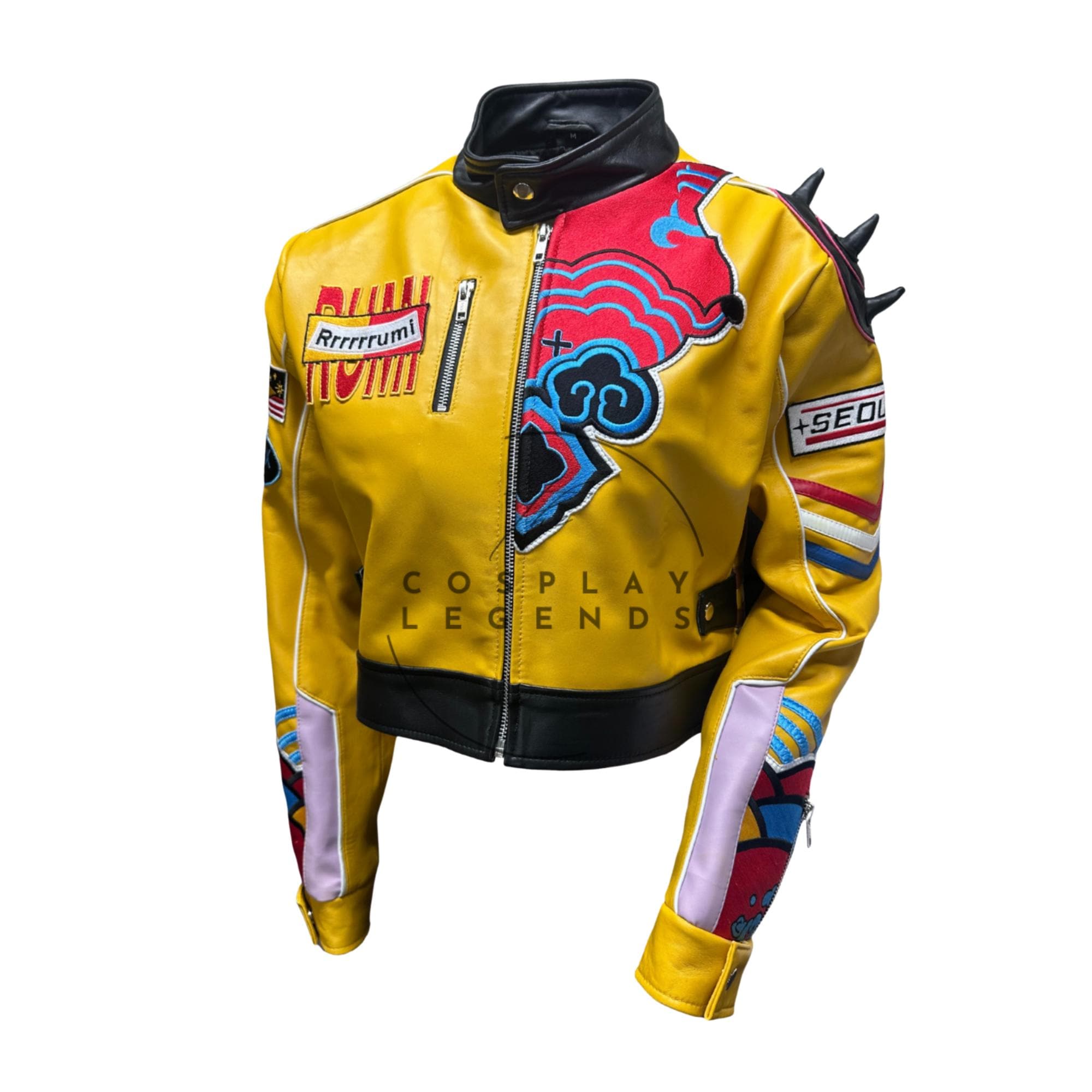 Handmade Rumi Kpop Demon Hunter Yellow Leather Jacket - Etsy