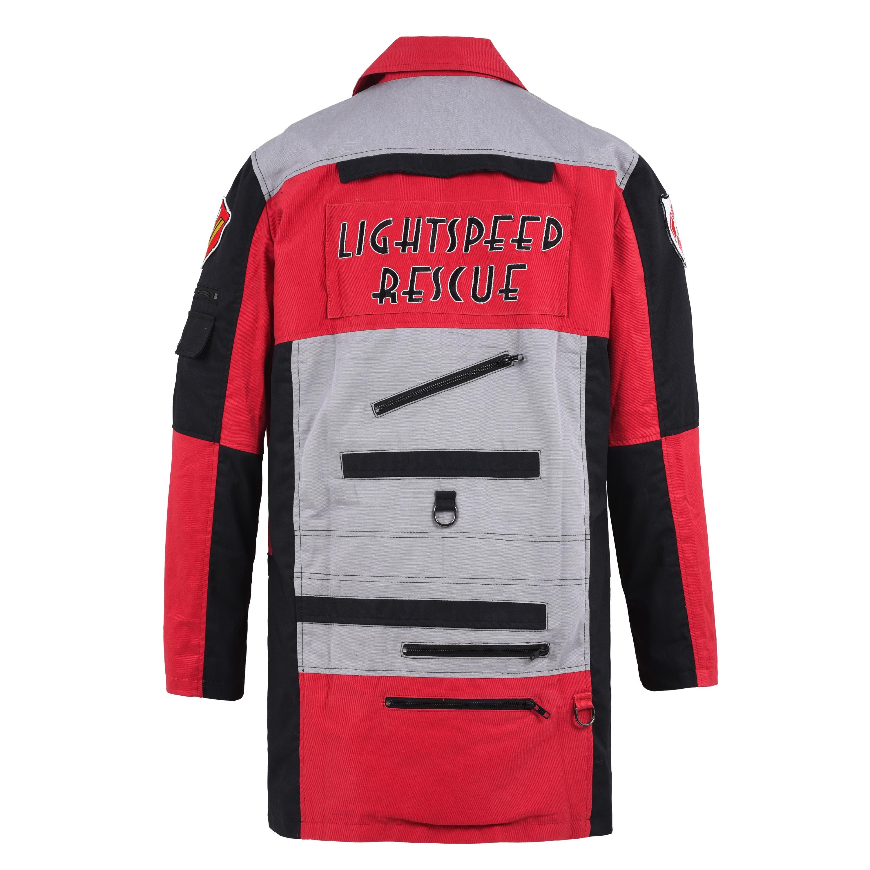 Handmade Men Power Red Cosplay Rangers Lightspeed Costume Jacket