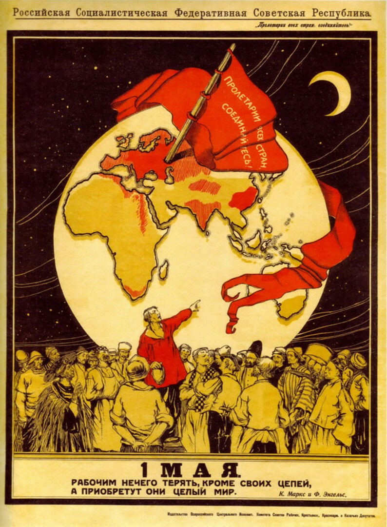 Russian Revolution Poster. The 1st of May. Workers have Etsy