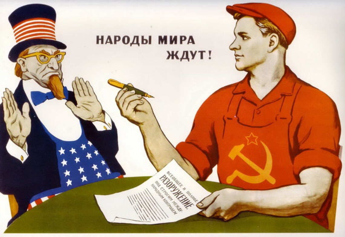 Cold War Posters / V. Govorkov. The people of the world are Etsy