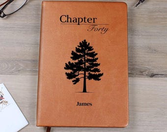 40th Birthday Gift Son Personalized Chapter 40 Leather Journal Husband Custom