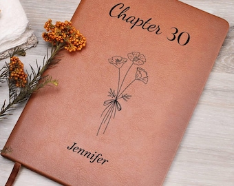 30th Birthday Gift Personalized Chapter 30 Leather Journal Daughter