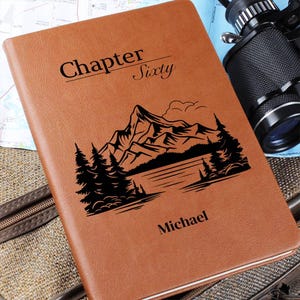 60th Birthday Gift Husband Personalized Chapter 60 Leather Journal Custom Dad image 2