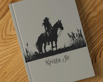 Personalized Horse Lover Journal Custom Horse Riding Gift for Cowgirl
