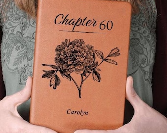 60th Birthday Gift Sister Personalized Chapter 60 Leather Journal Mom Mum