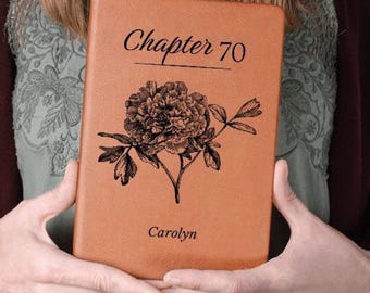 70th Birthday Gift Mom Chapter 70 Leather Journal Custom Sister