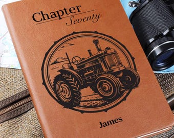 70th Birthday Gift Dad Personalized Chapter 70 Leather Journal Custom Husband