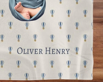 Personalized Baby Blanket Boy Custom Baby Shower Gift 1st Birthday