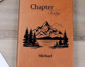 60. Geburtstag Geschenk Mann personalisierte Kapitel 60 Leder Journal Custom Dad