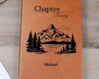 40. Geburtstag Geschenk Mann Sohn Personalisierte Kapitel 40 Leder Journal Custom Freund