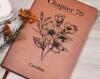 Personalized 70th Birthday Gift Mom Mum Custom Chapter 70 Journal Sister