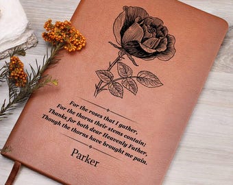 Personalized Gratitude Journal Christian Gift Christmas Custom Birthday Thankful Notebook