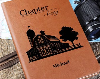 60th Birthday Gift Husband Personalized Chapter 60 Leather Journal Custom Dad