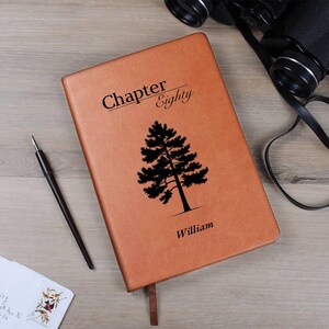80th Birthday Gift Dad Personalized Chapter 80 Leather Journal