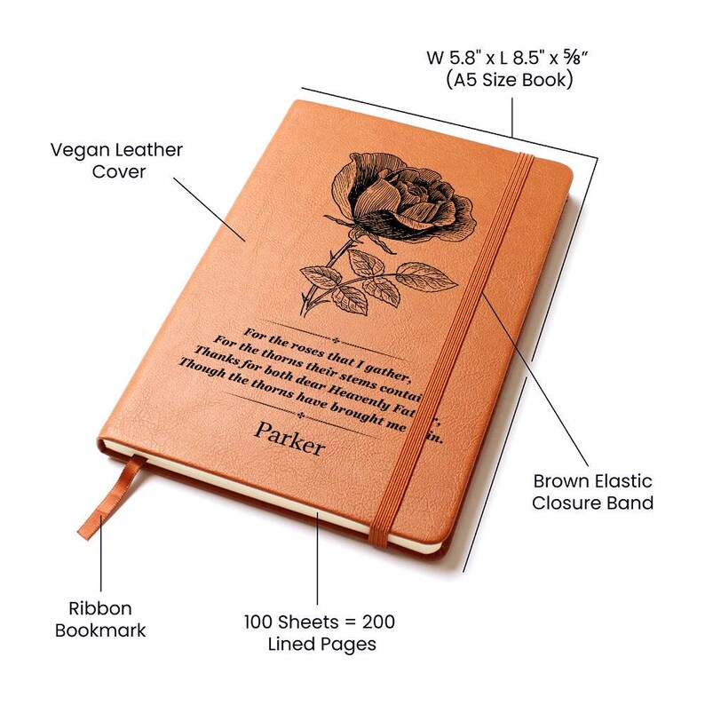 Personalisiertes Dankbarkeit Journal Christliches Geschenk Weihnachten Benutzerdefiniertes Geburtstag Dankbares Notizbuch Bild 6